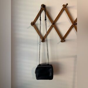 Zara Black Crossbody Silver Chain Bag